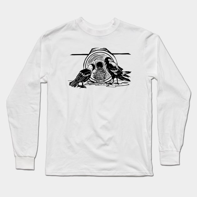 Drain Long Sleeve T-Shirt by Newtegan